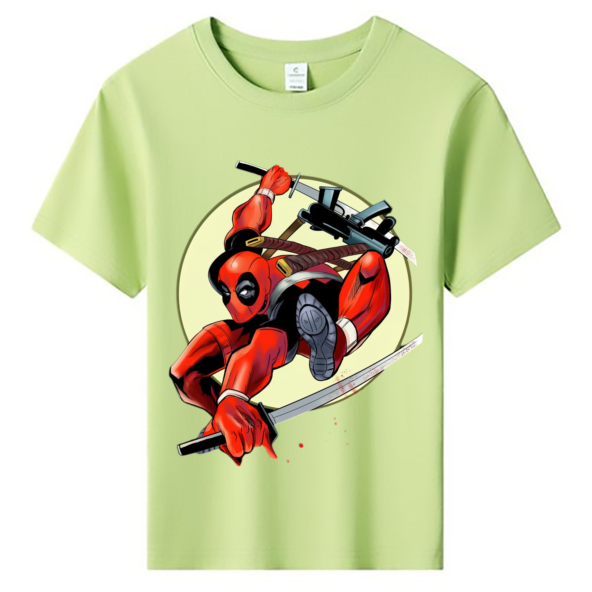 （画像用） Deadpool デッドプール 綿100％キッズTシャツ（フロントプリント）